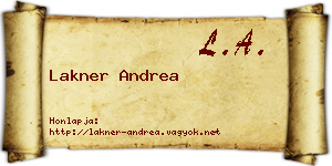 Lakner Andrea névjegykártya